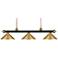 Z-Lite Riviera 57" Wide Bronze Satin Gold Metal Shade Billiard Light