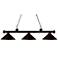 Z-Lite Riviera 57" Wide Dark Bronze Metal Shade 3-Light Billiard Light