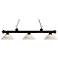 Z-Lite Riviera 59" Wide 3-Light White Dome Glass Bronze Billiard Light