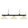 Z-Lite Riviera 59" Wide Bronze and Satin Gold 3-Light Billiard Light