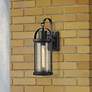 2_Z-Lite Roundhouse 19 1/2" High Black Outdoor Wall Light