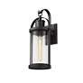 5_Z-Lite Roundhouse 19 1/2" High Black Outdoor Wall Light more views