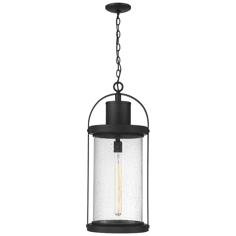 Image 3 Z-Lite Roundhouse 28 1/4" High Black Outdoor Hanging Light