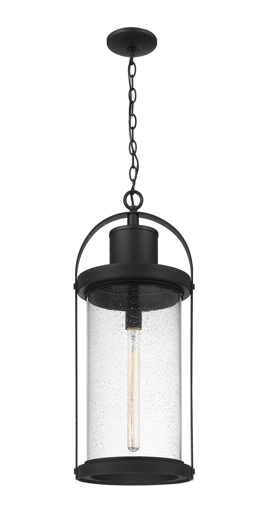 Image 5 Z-Lite Roundhouse 28 1/4" High Black Outdoor Hanging Light more views