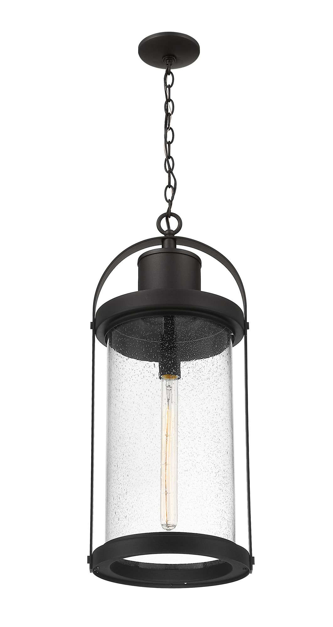 Image 6 Z-Lite Roundhouse 28 1/4" High Black Outdoor Hanging Light more views