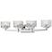 Z-Lite Rubicon 29 1/2" Wide 4-Light Chrome and Crystal Bath Light