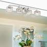 2_Z-Lite Rubicon 29 1/2" Wide 4-Light Chrome and Crystal Bath Light