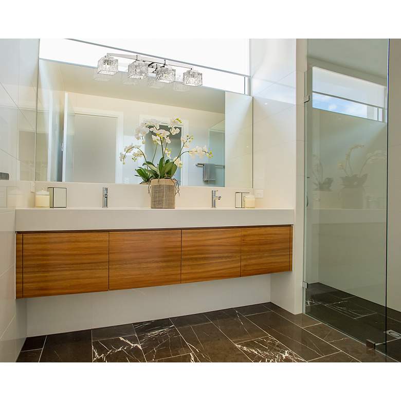 Image 4 Z-Lite Rubicon 29 1/2" Wide 4-Light Chrome and Crystal Bath Light more views