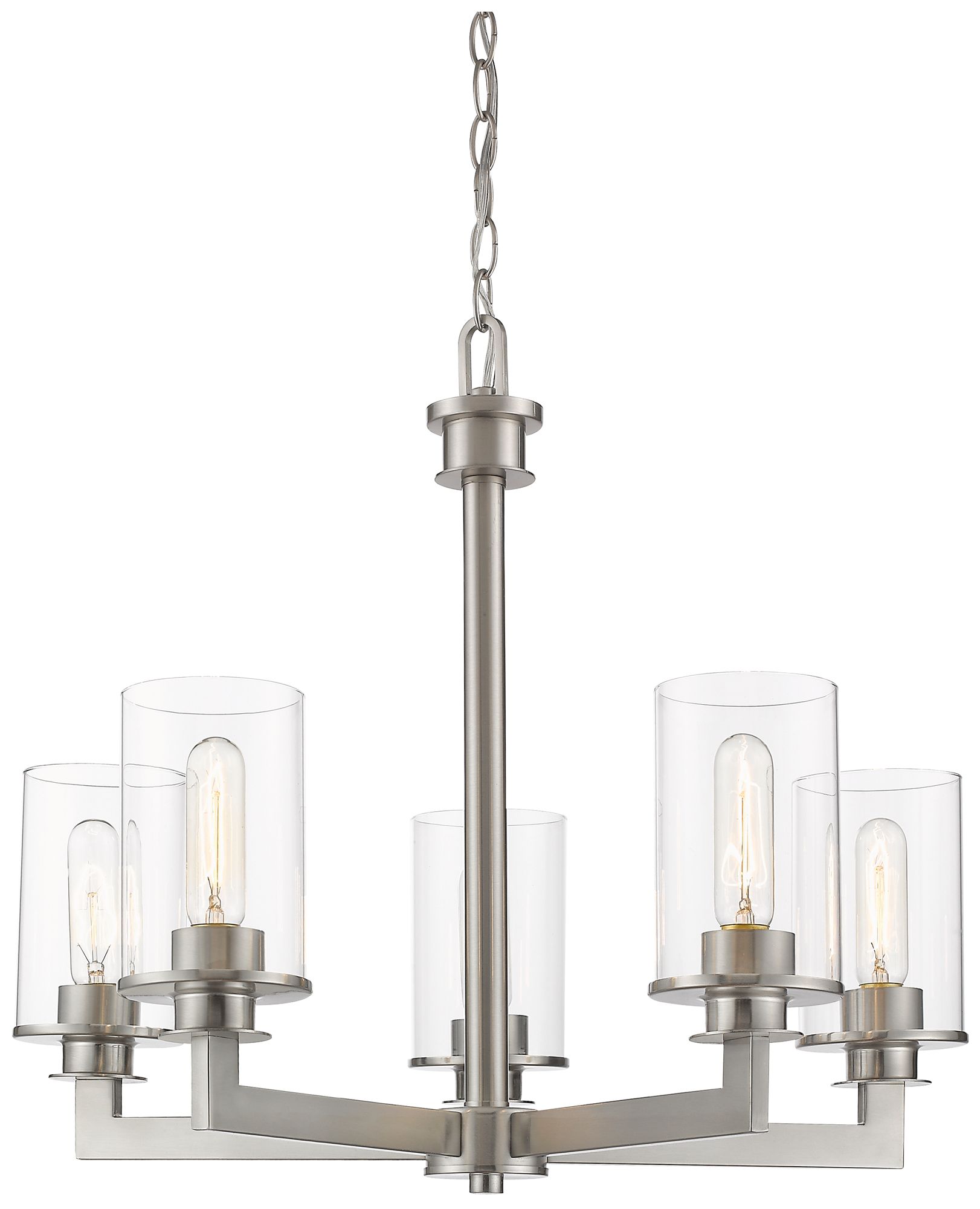 Z-Lite Savannah 24" Wide Brushed Nickel 5-Light Chandelier