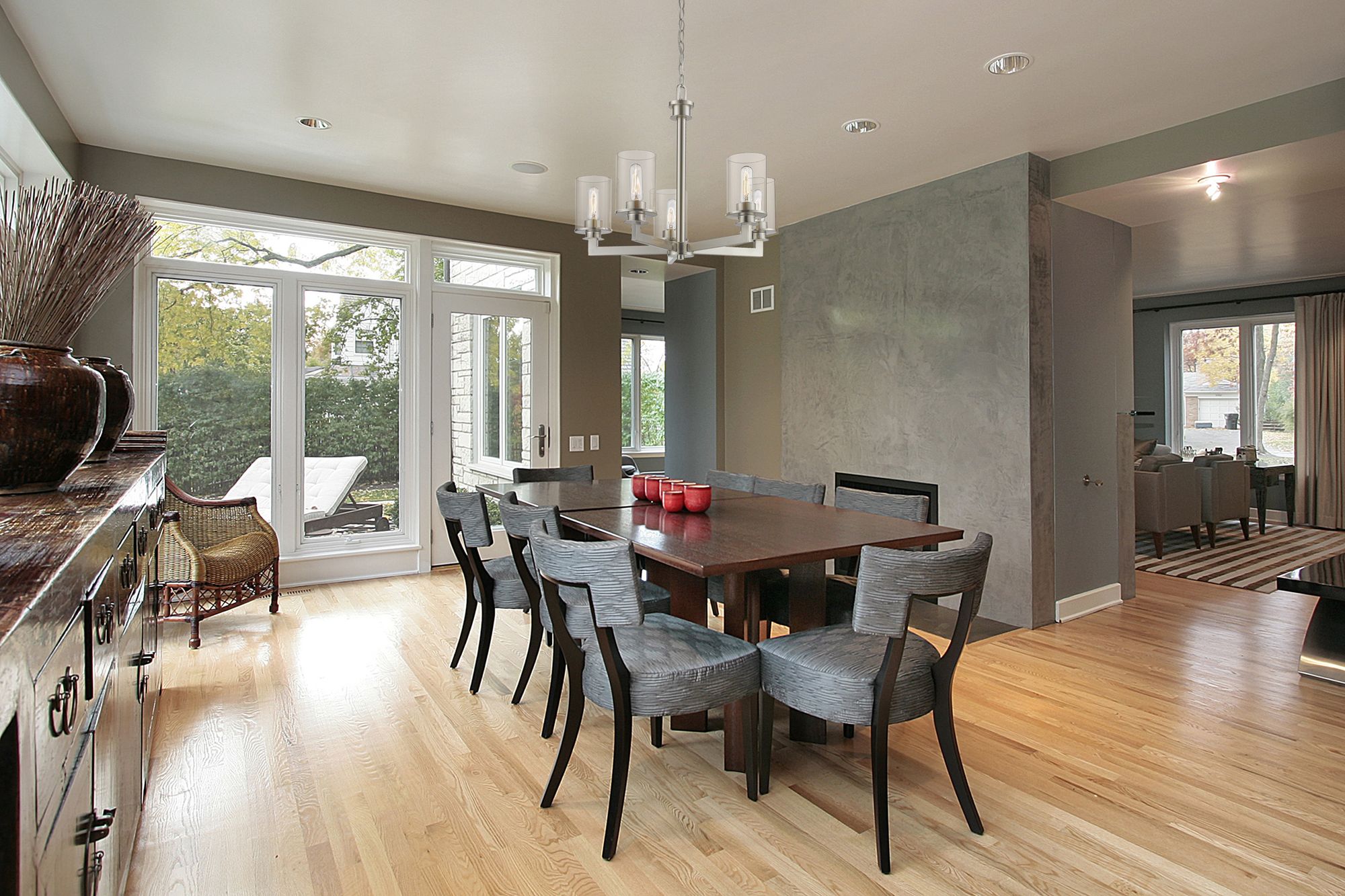 Image 6 Z-Lite Savannah 24" Wide Brushed Nickel 5-Light Chandelier more views