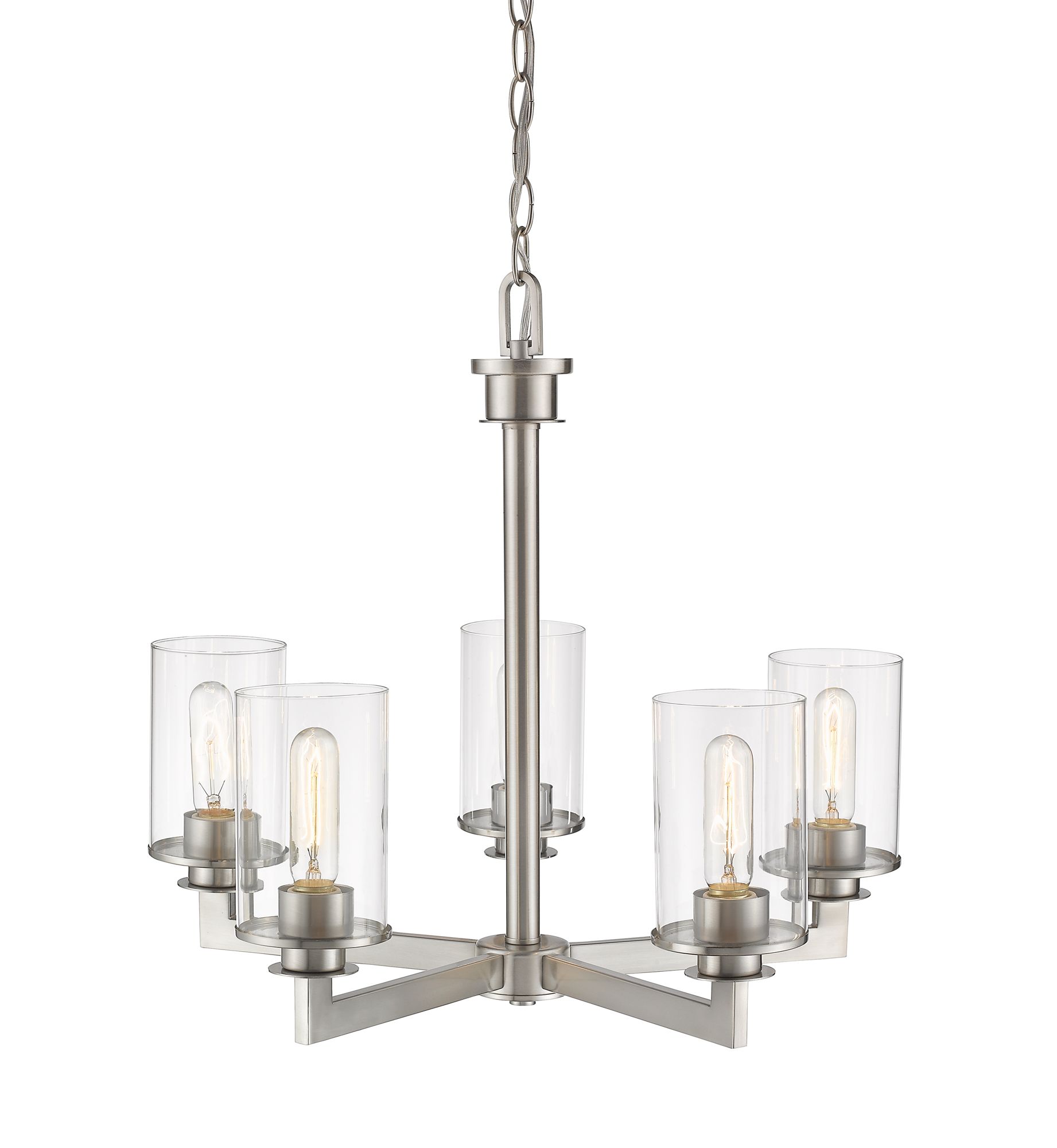 Z-Lite Savannah 24" Wide Brushed Nickel 5-Light Chandelier
