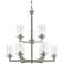 Z-Lite Savannah 29" Wide Brushed Nickel Tiered 9-Light Chandelier