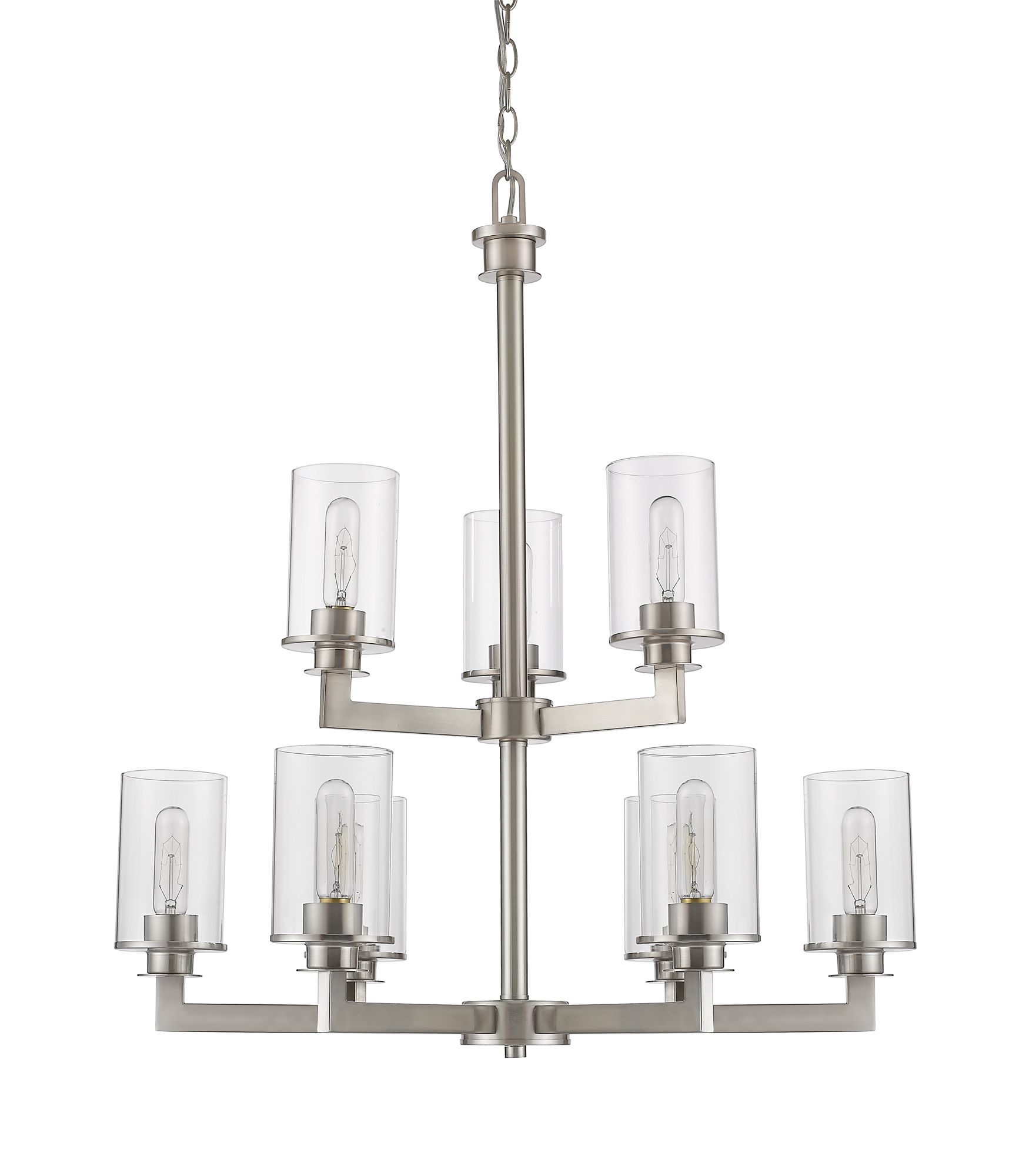 Image 7 Z-Lite Savannah 29" Wide Brushed Nickel Tiered 9-Light Chandelier more views