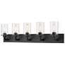 1_Z-Lite Savannah 38 3/4"W Bronze 5-Light Vanity Bath Light