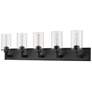 6_Z-Lite Savannah 38 3/4"W Bronze 5-Light Vanity Bath Light more views