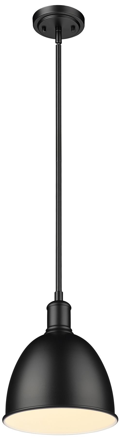 Image 4 Z-Lite Sawyer 8 1/4" Wide Matte Black Iron Mini Pendant more views