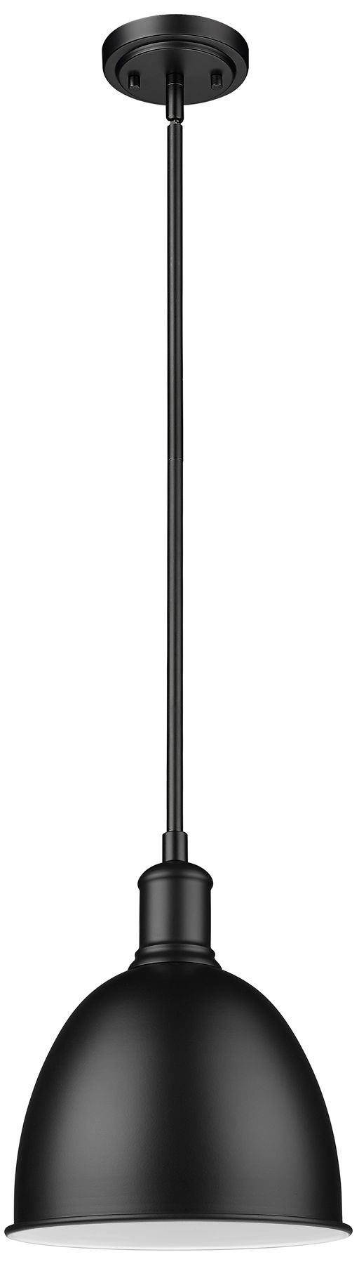 Image 7 Z-Lite Sawyer 8 1/4" Wide Matte Black Iron Mini Pendant more views