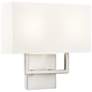 1_Z-Lite Saxon 12" Wide Modern Brushed Nickel 2-Light Wall Sconce