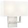 Z-Lite Saxon 12" Wide Modern Brushed Nickel 2-Light Wall Sconce