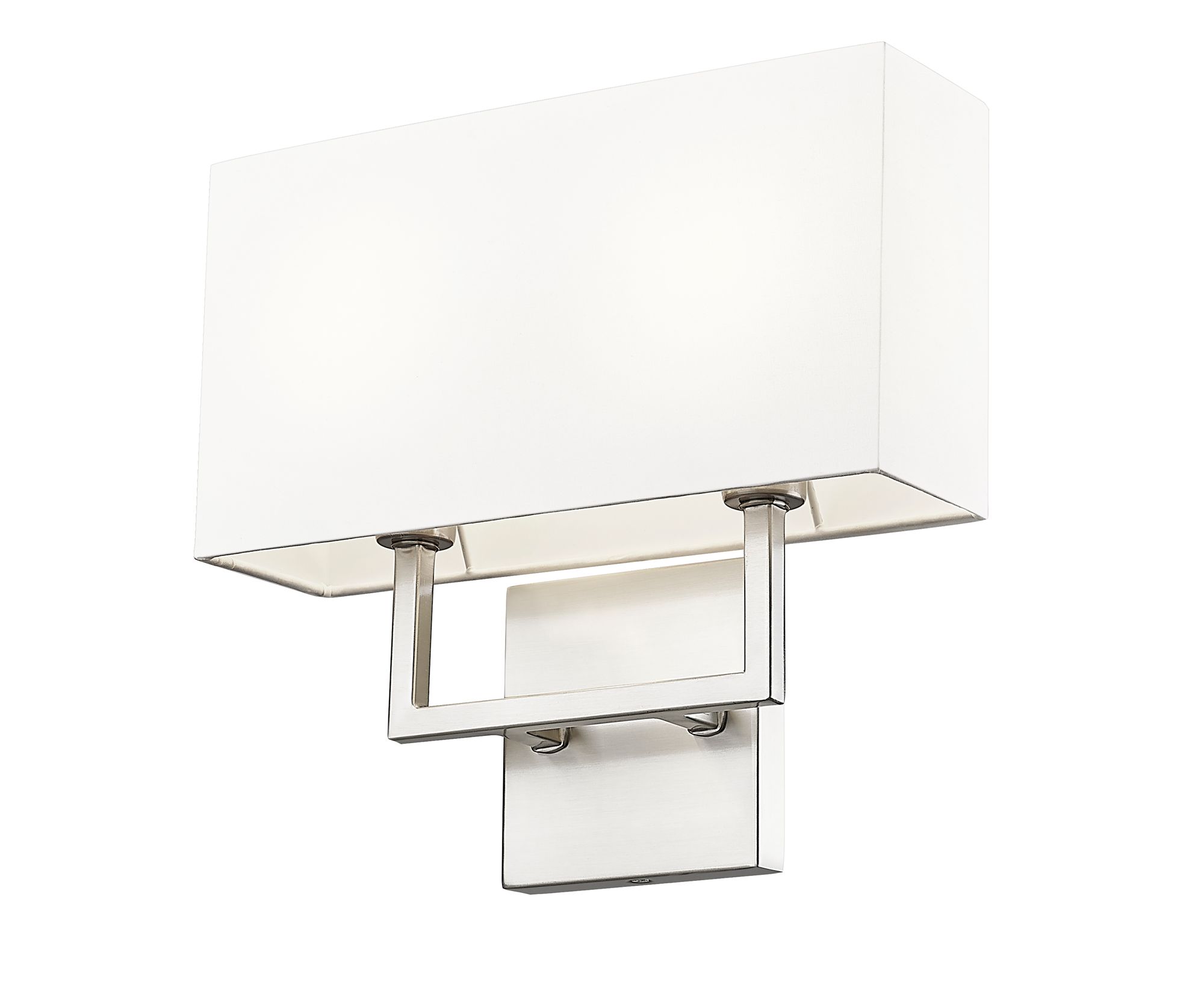 Image 4 Z-Lite Saxon 12" Wide Modern Brushed Nickel 2-Light Wall Sconce more views