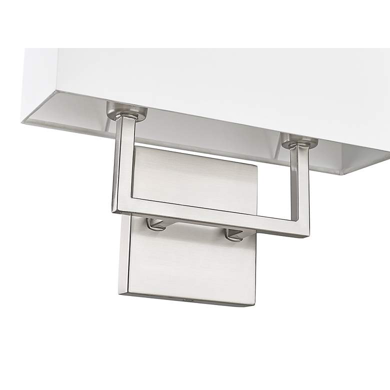 Image 6 Z-Lite Saxon 12" Wide Modern Brushed Nickel 2-Light Wall Sconce more views