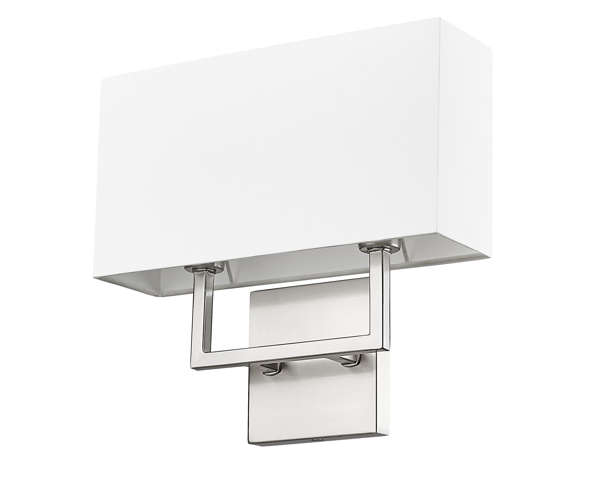 Image 7 Z-Lite Saxon 12" Wide Modern Brushed Nickel 2-Light Wall Sconce more views