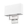7_Z-Lite Saxon 12" Wide Modern Brushed Nickel 2-Light Wall Sconce more views