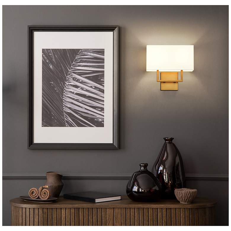 Image 3 Z-Lite Saxon 12" Wide Rubbed Brass 2-Light Wall Sconce more views