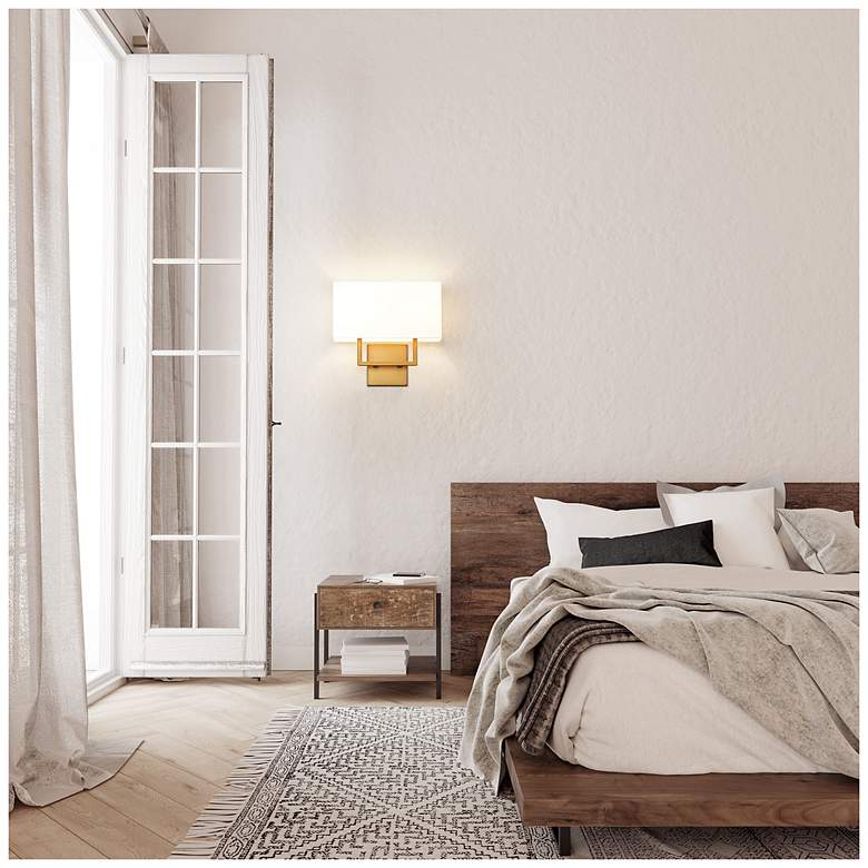 Image 4 Z-Lite Saxon 12" Wide Rubbed Brass 2-Light Wall Sconce more views