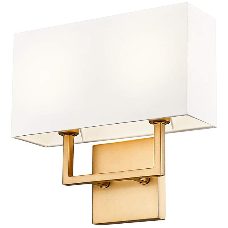 Image 5 Z-Lite Saxon 12" Wide Rubbed Brass 2-Light Wall Sconce more views