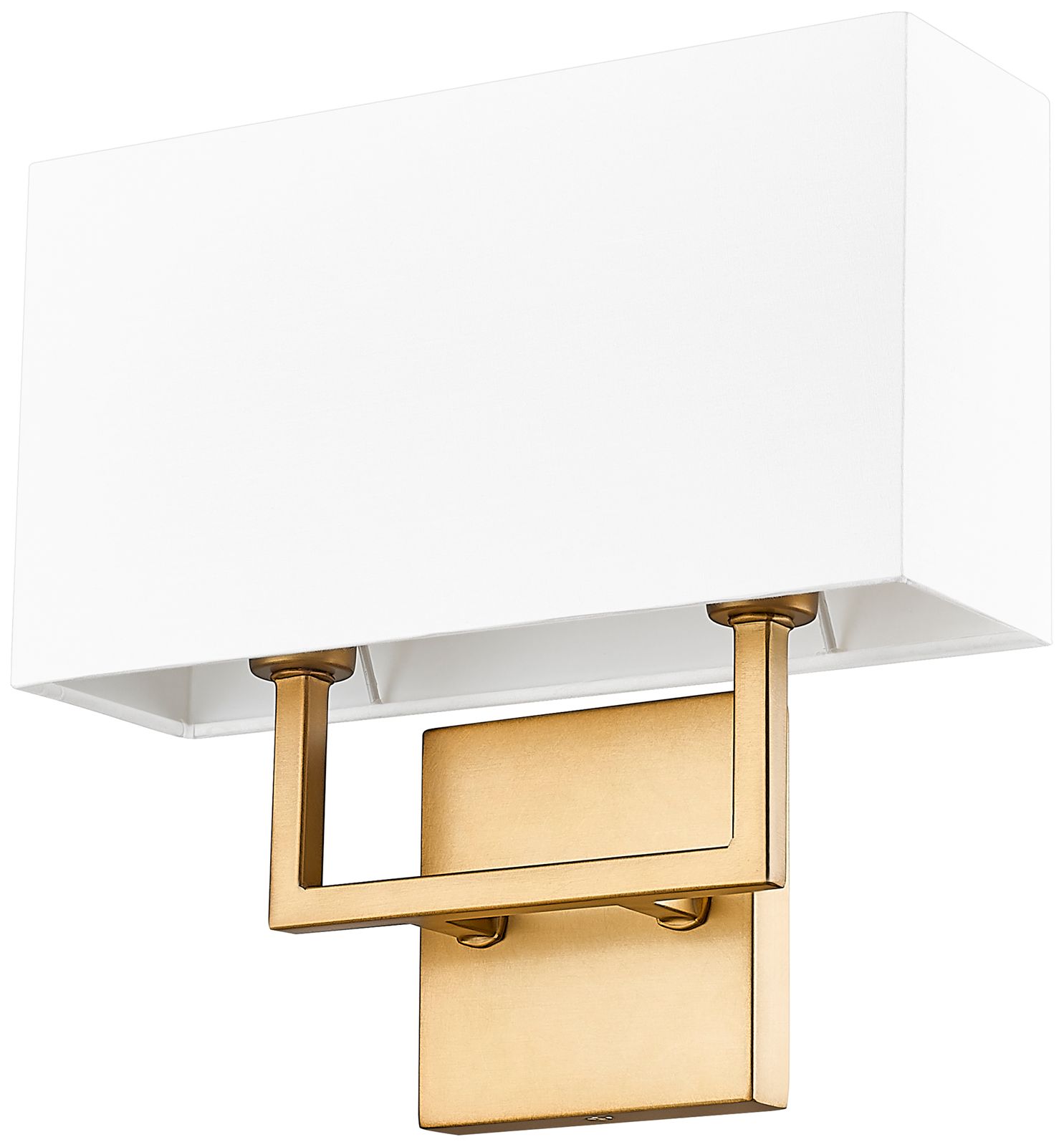 Z-Lite Saxon 12" Wide Rubbed Brass 2-Light Wall Sconce