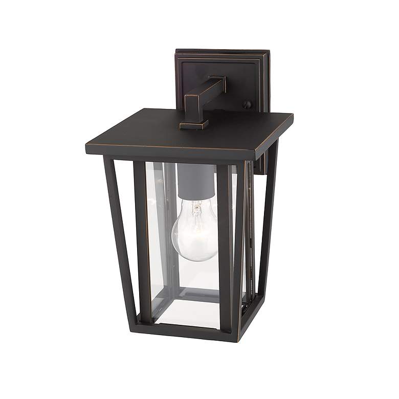 Image 3 Z-Lite Seoul 11 1/2" Oil-Rubbed Bronze Clear Glass Outdoor Wall Light more views