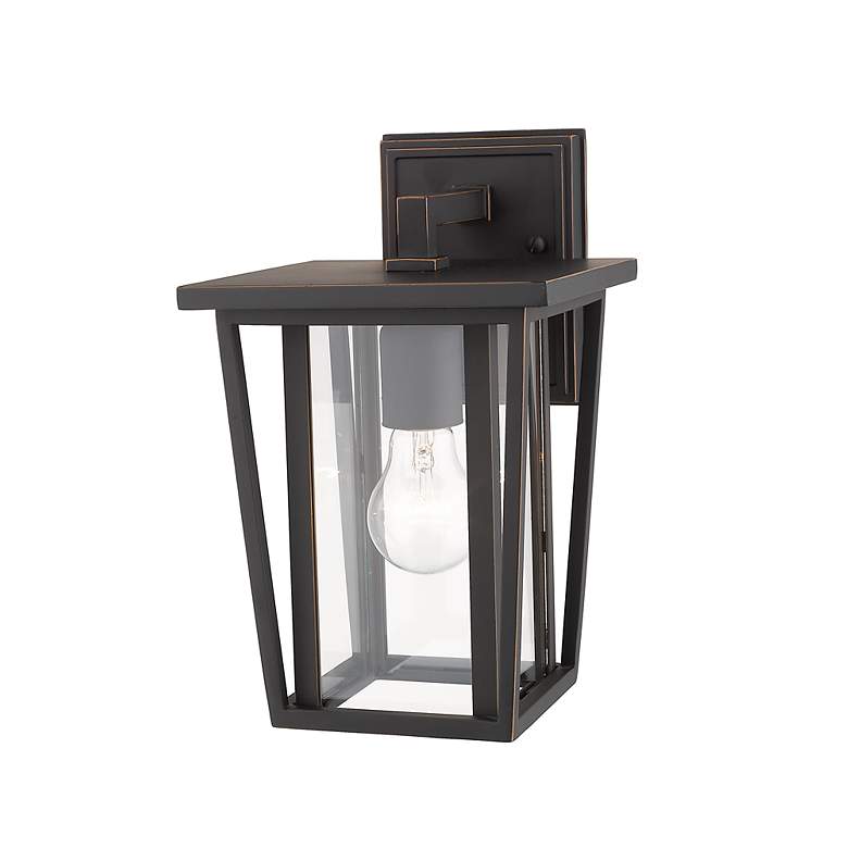Image 4 Z-Lite Seoul 11 1/2" Oil-Rubbed Bronze Clear Glass Outdoor Wall Light more views