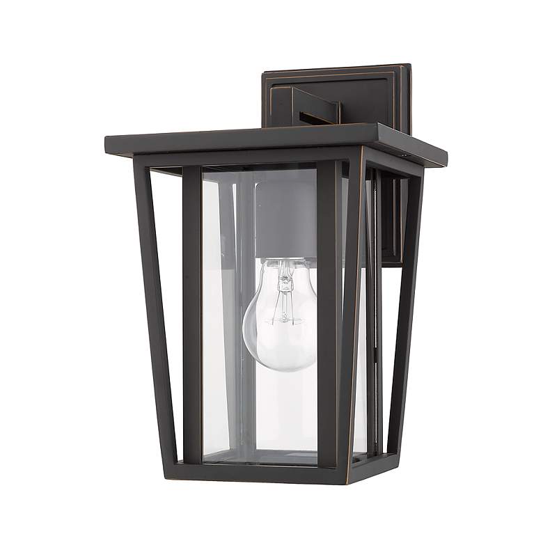 Image 5 Z-Lite Seoul 11 1/2" Oil-Rubbed Bronze Clear Glass Outdoor Wall Light more views