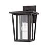 5_Z-Lite Seoul 11 1/2" Oil-Rubbed Bronze Clear Glass Outdoor Wall Light more views