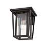 6_Z-Lite Seoul 11 1/2" Oil-Rubbed Bronze Clear Glass Outdoor Wall Light more views