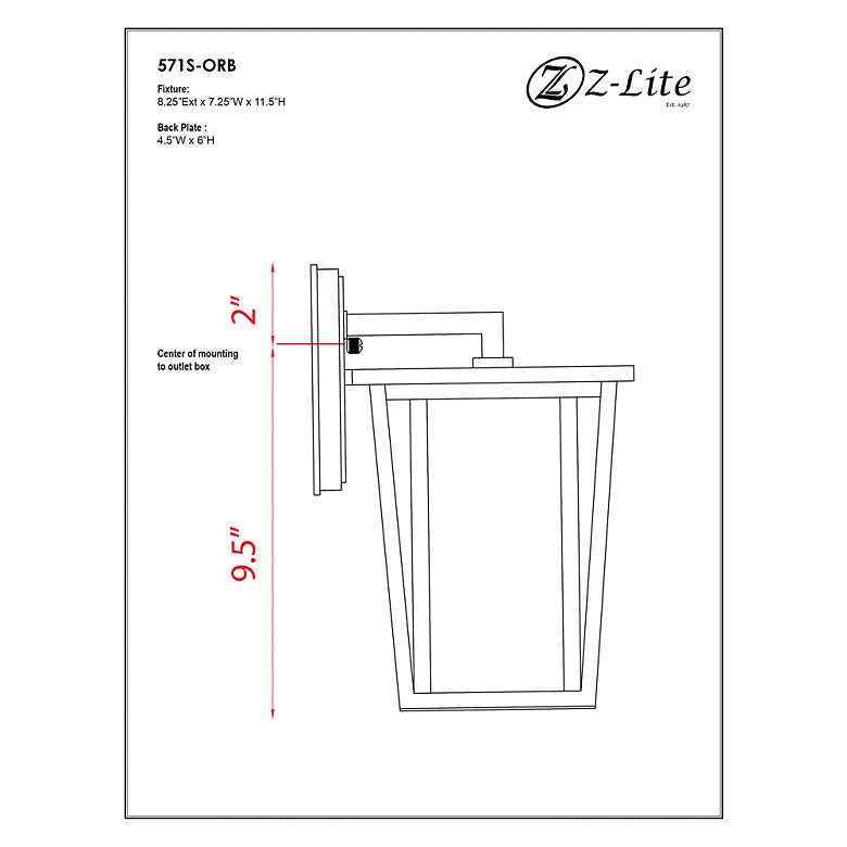 Image 7 Z-Lite Seoul 11 1/2" Oil-Rubbed Bronze Clear Glass Outdoor Wall Light more views