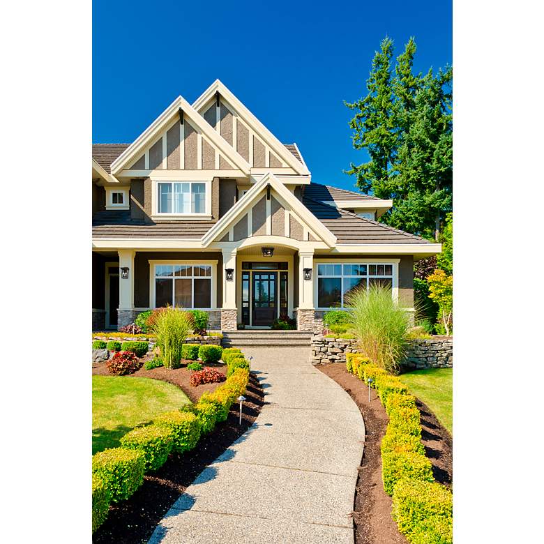 Image 2 Z-Lite Seoul 12" Black and Clear Glass 3-Light Outdoor Ceiling Light more views