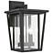 Z-Lite Seoul 14 3/4" High Black and Clear Glass Outdoor Wall Light