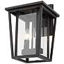 3_Z-Lite Seoul 14 3/4" High Black and Clear Glass Outdoor Wall Light more views