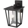 4_Z-Lite Seoul 14 3/4" High Black and Clear Glass Outdoor Wall Light more views