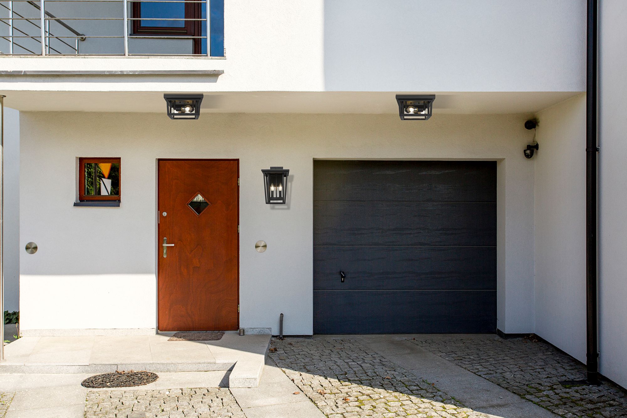 Image 5 Z-Lite Seoul 14 3/4" High Black and Clear Glass Outdoor Wall Light more views