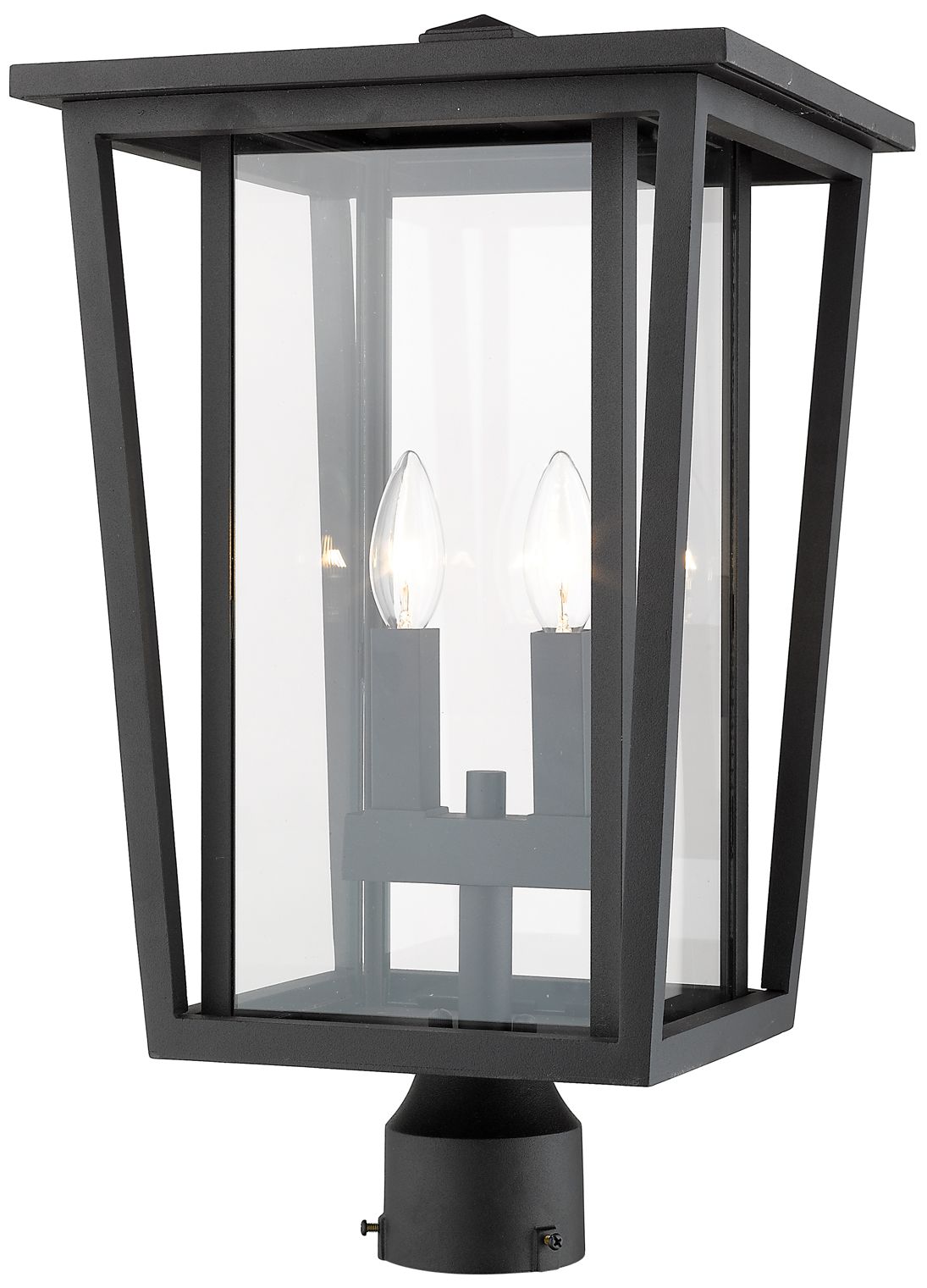 Image 2 Z-Lite Seoul 19 3/4" High Black 2-Light Outdoor Post Light more views