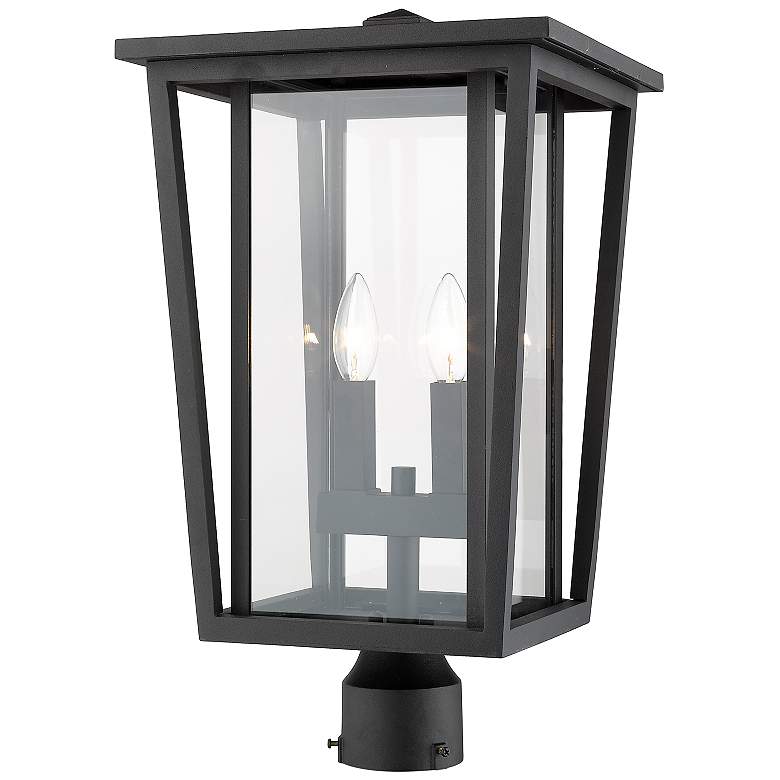Image 2 Z-Lite Seoul 19 3/4" High Black 2-Light Outdoor Post Light more views