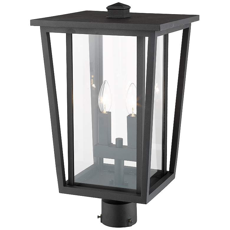 Image 4 Z-Lite Seoul 19 3/4" High Black 2-Light Outdoor Post Light more views
