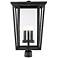 Z-Lite Seoul 23 3/4" High Black 3-Light Outdoor Post Light