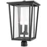 2_Z-Lite Seoul 23 3/4" High Black 3-Light Outdoor Post Light more views