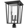 4_Z-Lite Seoul 23 3/4" High Black 3-Light Outdoor Post Light more views