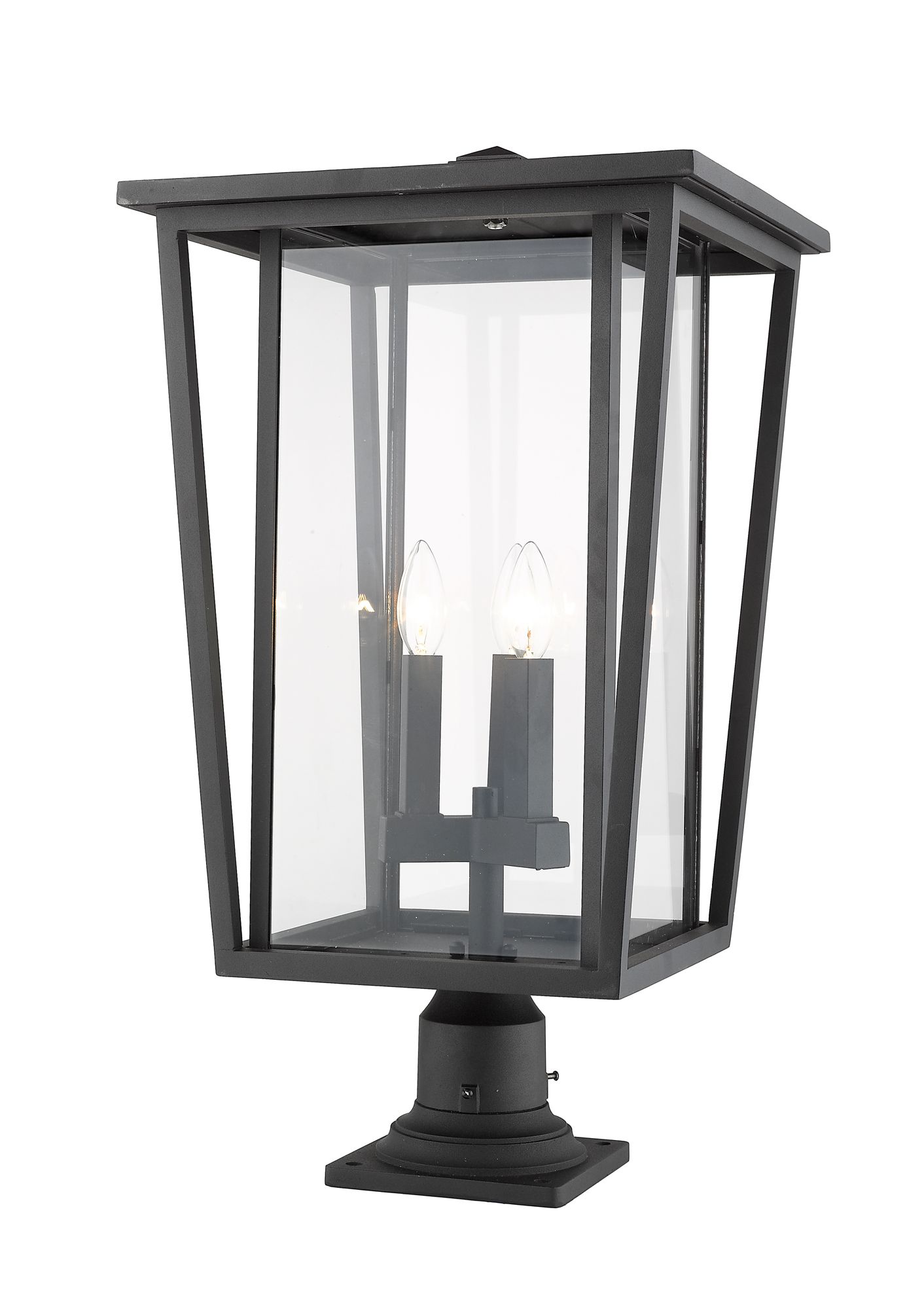 Image 4 Z-Lite Seoul 25 3/4" High Black 3-Light Outdoor Pier Light more views