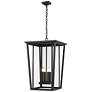 2_Z-Lite Seoul 28" Black and Glass 4-Light Outdoor Hanging Light